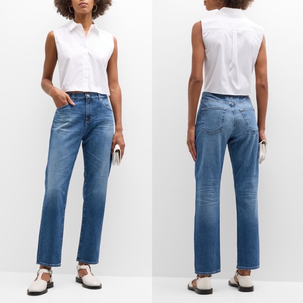 AG•ex-boyfriend slouchy slim cropped jeans 27 EUC